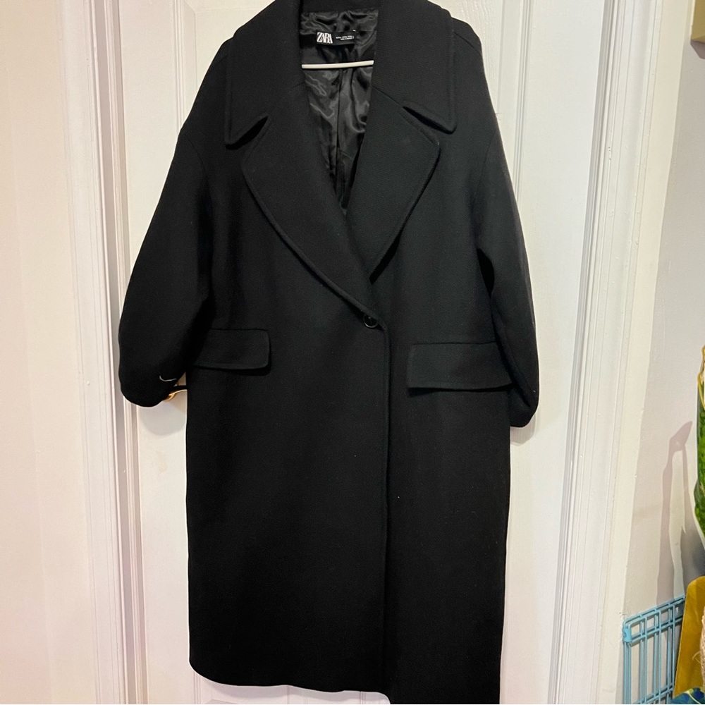 Zara Balloon Oversized Peacoat
